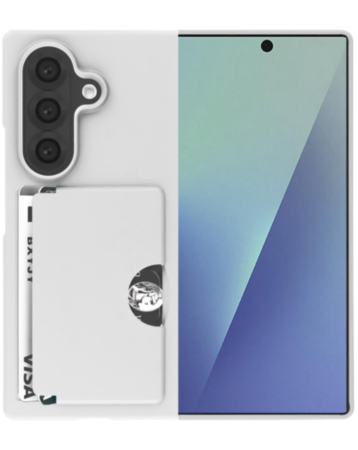 Shockproof Case with Card Holder Slot for Galaxy Z Fold 8 Ultra / Z Fold 7 (WHITE) (Only Ground Shipping)