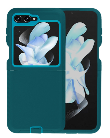 Heavy Duty Case for Galaxy Z Flip 6 / Z Flip 7 FE (DARK TEAL) (Only Ground Shipping)