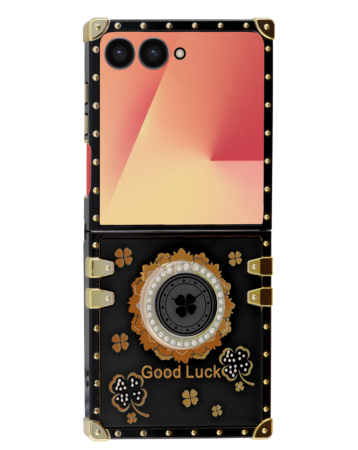 Luxury Shiny Cases for Galaxy Z Flip 7 - BLACK (Only Ground Shipping)