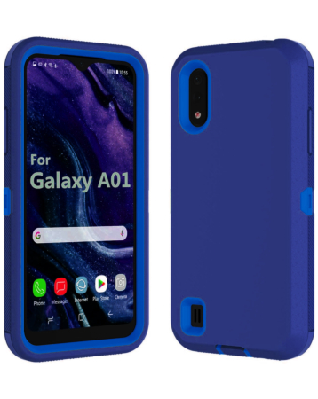 Heavy Duty Case for Galaxy A01 (DARK BLUE) (Only Ground Shipping)