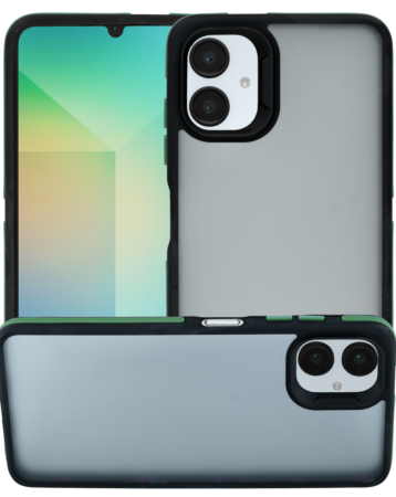 Matte Silicone Frame Shockproof Case - GREEN for Galaxy A06 (Only Ground Shipping)