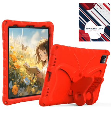 Big Butterfly Case - RED for iPad 10 2022 (10.9") / iPad 11 (A16) / Air 11 2024 / Air 4 / Air 5 / Pro 11 (All Models) (Only Ground Shipping)