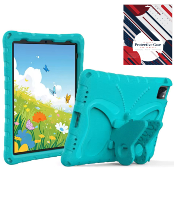 Big Butterfly Case - TEAL for iPad 10 2022 (10.9") / iPad 11 (A16) / Air 11 2024 / Air 4 / Air 5 / Pro 11 (All Models) (Only Ground Shipping)