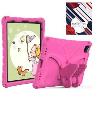 Big Butterfly Case - HOT PINK for iPad 10 2022 (10.9") / iPad 11 (A16) / Air 11 2024 / Air 4 / Air 5 / Pro 11 (All Models) (Only Ground Shipping)