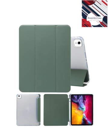 Smart PU Stand with Pen Holder - DARK GREEN for iPad Air 11 2024 / Air 4 / Air 5 (Only Ground Shipping)