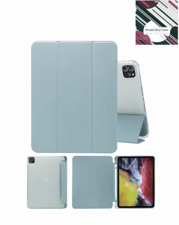 Smart PU Stand with Pen Holder - BLUE for iPad Air 13 2024 / Pro 12.9 (3rd / 4th / 5th / 6th) (Only Ground Shipping)