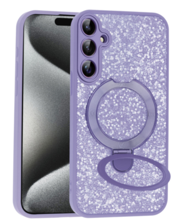 Sparkle Luxury Slim Case with Magnetic Kickstand for Galaxy A17 (LILAC) (Only Ground Shipping)