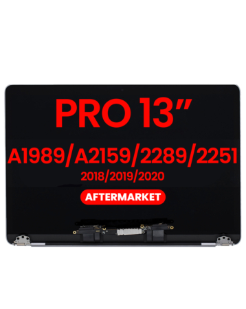 LCD Assembly (SPACE GRAY) (NO LOGO) (Aftermarket) for MacBook Pro 13 (A1989 / Late 2018 / Early 2019) (A2159 / Mid 2019)(A2289 / A2251 / Mid 2020)