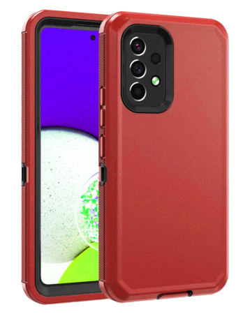Galaxy A53 Heavy Duty Case - RED BLACK (Only Ground Shipping)