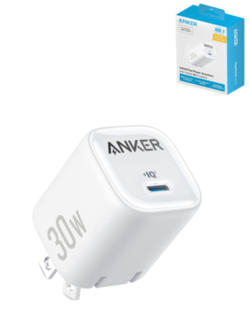 Anker Zolo USB-C Wall Charger (30W) (WHITE) (Only Ground Shipping)