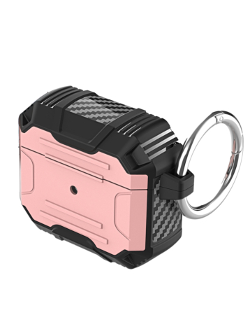 Hard Plastic Transparent Case with Keychain - PINK for Airpods 4th Gen (Only Ground Shipping)