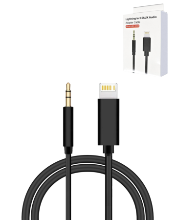 USB L-AUX Headphone Jack Cable (BLACK) (6ft) (Only Ground Shipping)