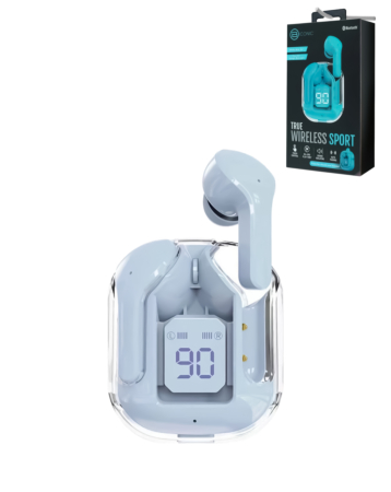 Mini Clear Sport Earbuds - LIGHT BLUE (Only Ground Shipping)