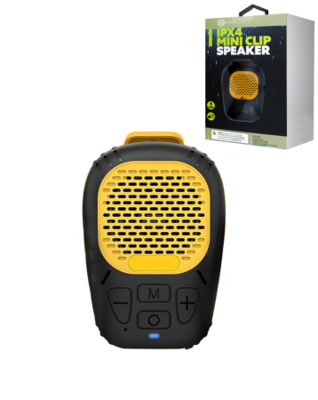 Bytech Wireless IPX4 Mini Clip Speaker (BLACK) (Only Ground Shipping)