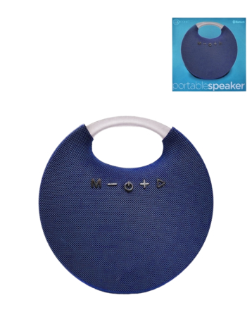 BICONIC Bluetooth Fabric Wireless Speaker - NAVY BLUE (Only Ground Shipping)