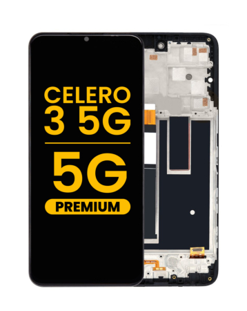 LCD Assembly with Frame for Boost Mobile Celero 3 5G (U653DS) / Celero 5G 2024 (3rd Version / 6.5") (Premium)