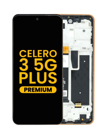 LCD Assembly with Frame for Boost Mobile Celero 3 5G Plus (ORANGE) (Premium)
