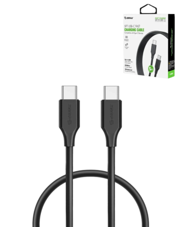 Esoulk C-C Fast Charging Cable (BLACK) (5ft) (60W) (Only Ground Shipping)