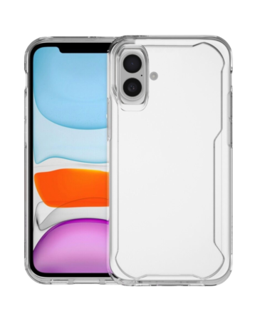 Luxury TPU Hybrid Protection Case - CLEAR for iPhone 16 (Only Ground Shipping)