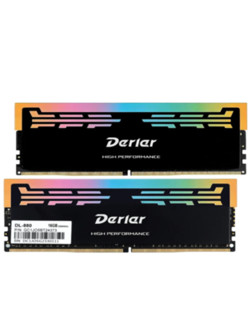 Derlar RGB DR-G1 PC 16GB 3200MHz High-Performance DDR4 RAM with Aluminum Heatsink Cover