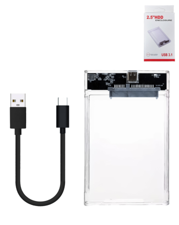 2.5" Sata HDD External Hard Drive Enclosure USB 3.1