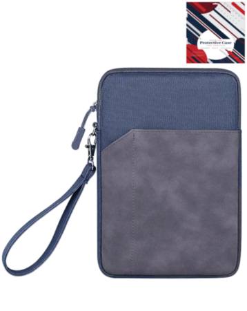 Universal 12-14 Inch Tablet Sleeve with Zipper Pocket and Wrist Strap (BLUE) (Only Ground Shipping)