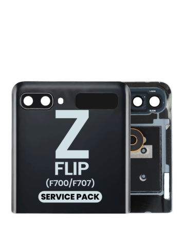 Outer OLED Assembly with Frame for Galaxy Z Flip 4G (F700) / Z Flip 5G (F707) (MIRROR BLACK) (Service Pack)