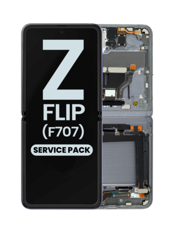 OLED Assembly with Frame for Galaxy Z Flip 5G F707 2020 (MYSTIC GRAY) (Service Pack)