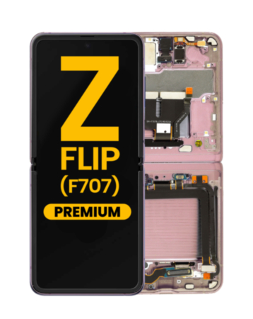 OLED Assembly with Frame for Galaxy Z Flip 5G F707 2020 (MYSTIC BRONZE) (Premium)