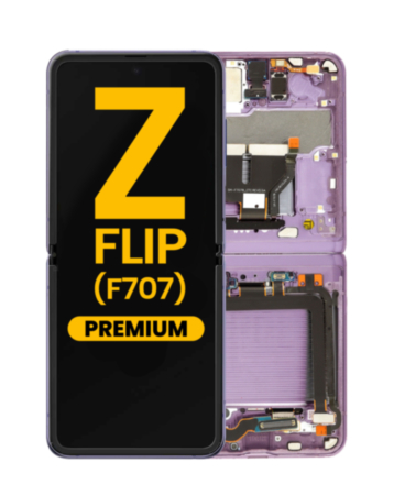 OLED Assembly with Frame for Galaxy Z Flip 5G F707 2020 (MIRROR PURPLE) (Premium)