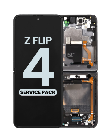 OLED Assembly with Frame for Galaxy Z Flip 4 F721 (GRAPHITE) (US and International) (Service Pack)