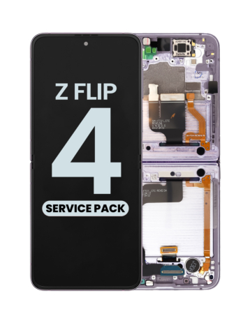 OLED Assembly with Frame for Galaxy Z Flip 4 F721 (VIOLET) (US and International) (Service Pack)