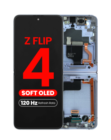 OLED Assembly with Frame for Galaxy Z Flip 4 F721 (BLUE) (US & International) (Aftermarket Pro OLED / 120HZ)