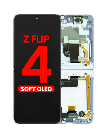 OLED Assembly with Frame for Galaxy Z Flip 4 F721 (BLUE) (US & International) (Aftermarket OLED)
