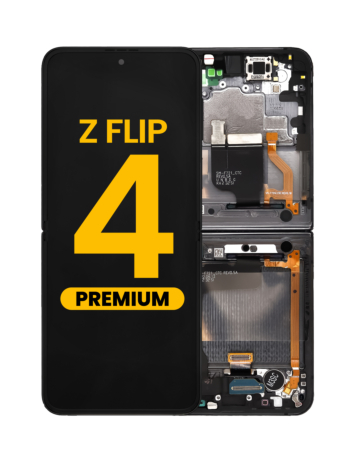 OLED Assembly with Frame for Galaxy Z Flip 4 F721 (BLACK / BOSPOKE NAVY) (US and International) (Premium)