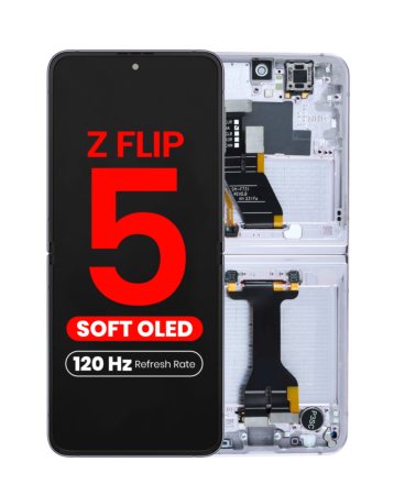 OLED Assembly with Frame for Galaxy Z Flip 5 F731 (LAVENDER) (US & International) (Aftermarket Pro OLED / 120HZ)