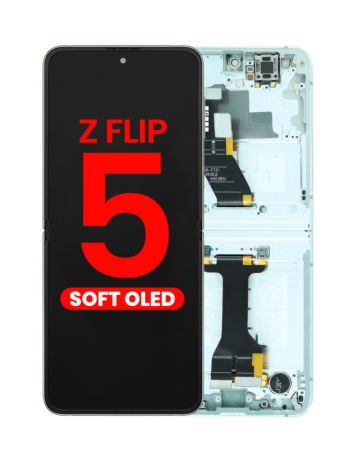 OLED Assembly with Frame for Galaxy Z Flip 5 F731 (MINT) (US & International) (Aftermarket OLED)