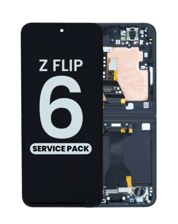 OLED Assembly with Frame for Galaxy Z Flip 6 F741 (BLACK) (US & International) (Service Pack)