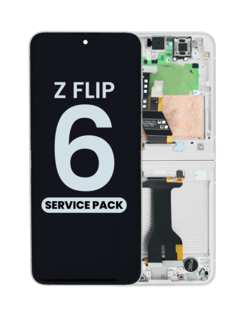 OLED Assembly with Frame for Galaxy Z Flip 6 F741 (WHITE) (US & International) (Service Pack)