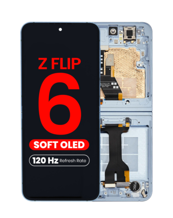 OLED Assembly with Frame for Galaxy Z Flip 6 F741 (BLUE) (US & International) (Aftermarket Pro OLED / 120HZ)
