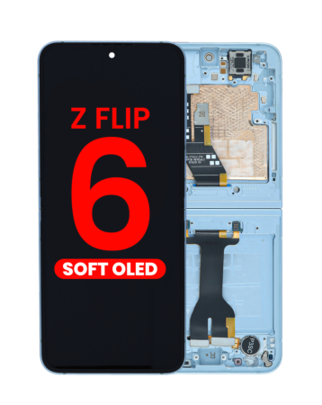 OLED Assembly with Frame for Galaxy Z Flip 6 F741 (BLUE) (US & International) (Aftermarket OLED)