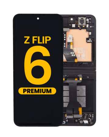 OLED Assembly with Frame for Galaxy Z Flip 6 F741 (BLACK) (US & International) (Premium)