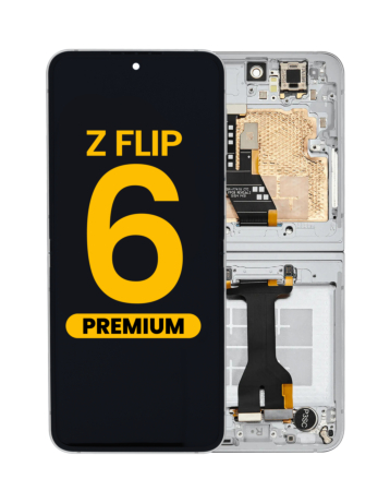 OLED Assembly with Frame for Galaxy Z Flip 6 F741 (WHITE) (US & International) (Premium)