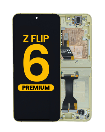 OLED Assembly with Frame for Galaxy Z Flip 6 F741 (YELLOW) (US & International) (Premium)