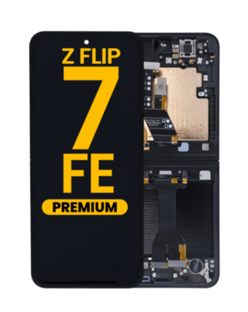 OLED Assembly with Frame for Galaxy Z Flip 7 FE F761 (BLACK) (US & International) (Premium)