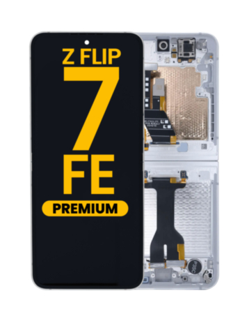 OLED Assembly with Frame for Galaxy Z Flip 7 FE F761 (WHITE) (US & International) (Premium)