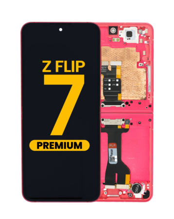 OLED Assembly with Frame for Galaxy Z Flip 7 F766 (CORAL RED) (US & International) (Premium)