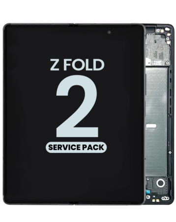 OLED Assembly with Frame for Galaxy Z Fold 2 F916U (MYSTIC BLACK) (Service Pack)