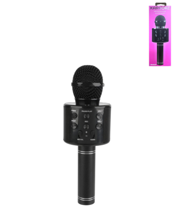 Bluetooth Karaoke Speaker & Microphone (BLACK) (Only Ground Shipping)