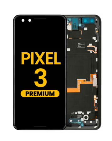 OLED Assembly with Frame for Google Pixel 3 (BLACK) (Premium)